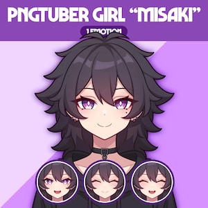 Cute PNGTuber Model | Girl PNGTuber Premade Model | VeadoTube Model | Cute PNG Tuber Model, Vtuber Model, Reactive PNG, GIFTuber, F54 Misaki