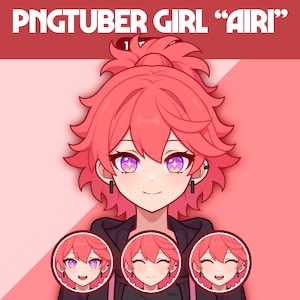 Cute PNGTuber Model | Girl PNGTuber Premade Model | VeadoTube Model | Cute PNG Tuber Model, Vtuber Model, Reactive PNG, GIFTuber, F64 Airi