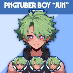 Cute PNGTuber Model | Male PNGTuber Premade Model | VeadoTube Model, Cute PNG Tuber Model, Vtuber Model, Reactive PNG, GIFTuber, M26 Jun