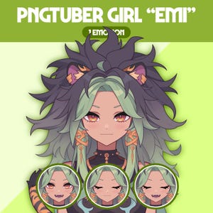 Cute PNGTuber Model | Girl PNGTuber Premade Model | VeadoTube Model | Cute PNG Tuber Model, Vtuber Model, Reactive PNG, GIFTuber, F12 Emi