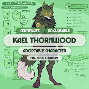 Adoptierbarer Charakter | Fursona Charakter-Referenzbogen | Süßer Charakter Ref Bogen | Limited Edition Furry Adoptable | OC Adopt, AM47