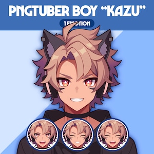 Cute PNGTuber Model | Male PNGTuber Premade Model | VeadoTube Model, Cute PNG Tuber Model, Vtuber Model, Reactive PNG, GIFTuber, M31 Kazu