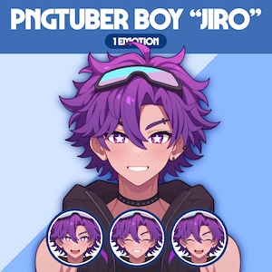 Cute PNGTuber Model | Male PNGTuber Premade Model | VeadoTube Model, Cute PNG Tuber Model, Vtuber Model, Reactive PNG, GIFTuber, M25 Jiro