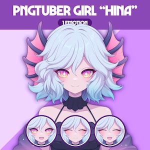 Cute PNGTuber Model | Girl PNGTuber Premade Model | VeadoTube Model | Cute PNG Tuber Model, Vtuber Model, Reactive PNG, GIFTuber, F07 Hina