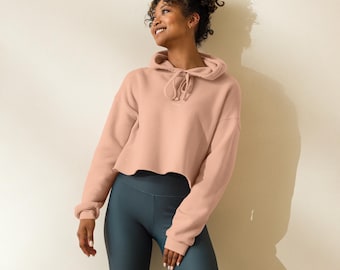 Chique minimalistische cropped hoodie voor dames | Stijlvolle boxy-fit trui | Zacht cropped sweatshirt van katoenmix | Moderne casual hoodie | Hoodie