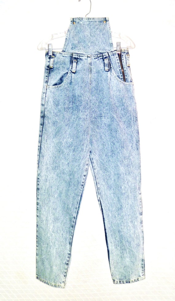 Vintage 80's Acid-washed Denim Overall 