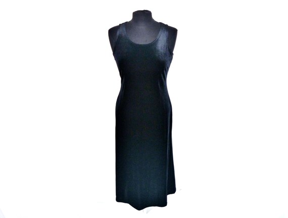 black velvet tank dress