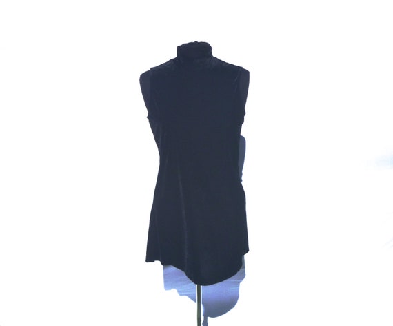 Black Velvet Mock Turtle Neck 