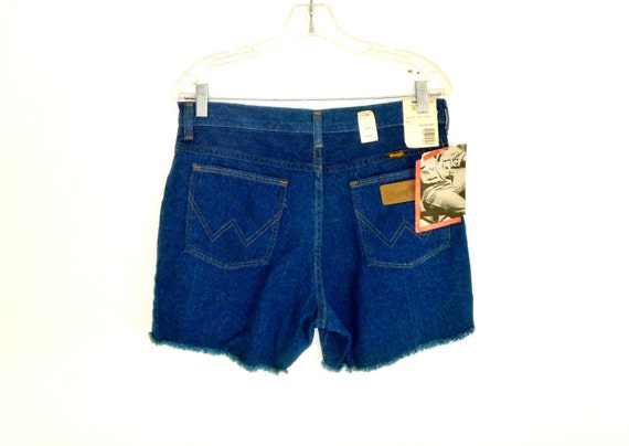 black wrangler jean shorts