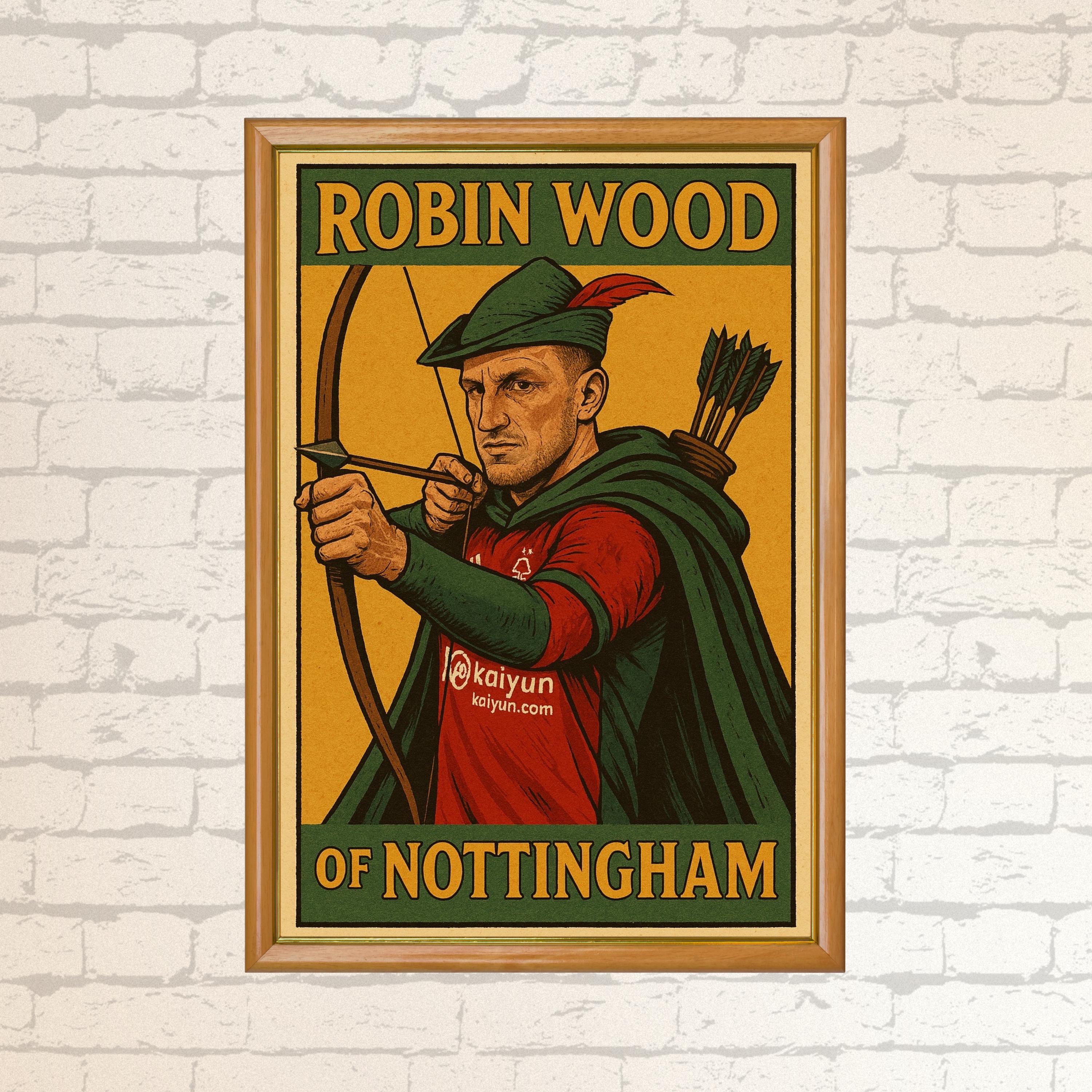 Robin Wood | Cult Hero Series | Nottingham Forest Football Art - Etsy