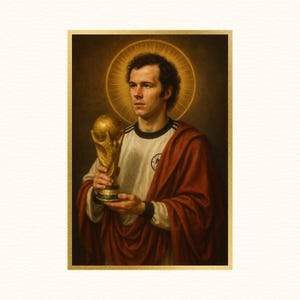 Saint Beckenbauer | Sacred Game Series | Germany Soccer Print, Soccer Gifts, Sports Poster, Football Player Poster, Soccer Wall Art