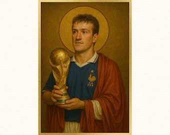 Saint Deschamps | Sacred Game Series | France Soccer Print, Soccer Gifts, Sports Poster, Football Player Poster, Soccer Wall Art