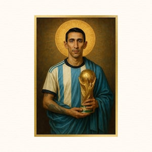 Santa Maria / Serie Gioco Sacro / Stampa di calcio argentino, regali di calcio, poster sportivo, poster di calciatori, arte murale di calcio