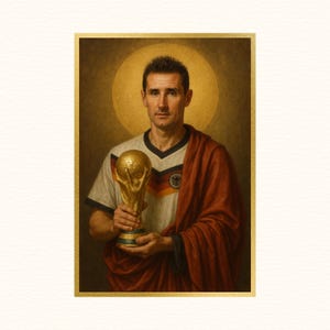 Saint Klose | Sacred Game Series | Germany Soccer Print, Soccer Gifts, Sports Poster, Football Player Poster, Soccer Wall Art