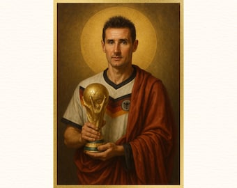 Saint Klose | Sacred Game Series | Germany Soccer Print, Soccer Gifts, Sports Poster, Football Player Poster, Soccer Wall Art