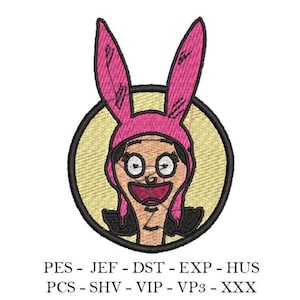Embroidery File Matrix Design Louise Bobs Burger Cartoon Embroidery File Cartoon Character