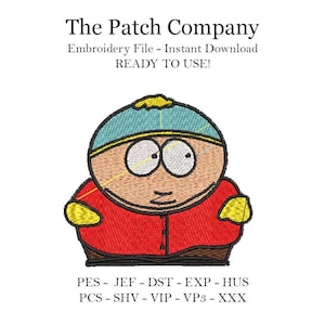 Embroidery File Matrix Design Cartman South Park Cartoon Embroidery File Cartman Southpark Character
