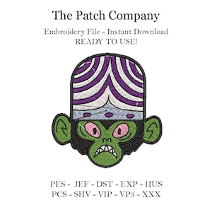Archivo De Bordado Matriz Mojo Jojo Chicas Super Poderosas Embroidery File Mojo Jojo Cartoon Character