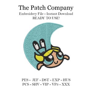 Embroidery File Matrix Design Bubbles Powerpuff Girls Cartoon Embroidery File Bubble Character