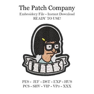 Embroidery File Matrix Design Tina Bobs Burger Cartoon Drawing Embroidery File Cartoon Character