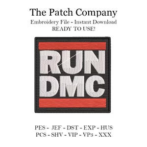 Embroidery File Matrix Design Run DMC rap Embroidery File Run DMC rap