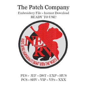 Evangelion NERV Anime Character Embroidery Design Matrix Cartoon Embroidery File Evangelion NERV Anime Character