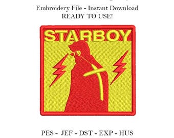 Embroidery File Matrix Design The Weeknd Star Boy Music Embroidery File Star Boy Music