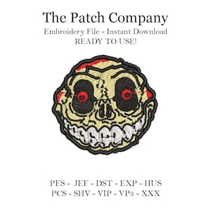 Archivo De Bordado Matriz Diseño Pelota Calavera Madballs Animada Embroidery File Skull MadBalls Cartoon