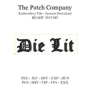 Archivo De Bordado Matriz Diseño Album Rap Die Lit  Playboi Carti Embroidery File Album Rap Die Lit