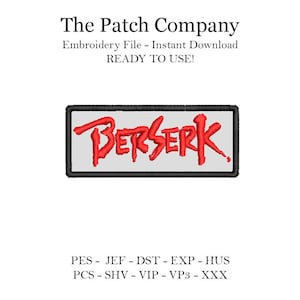 Archivo De Bordado Matriz Diseño Anime Berserk Embroidery File Anime