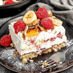 Het beste recept voor gespleten bananencake zonder bakken
