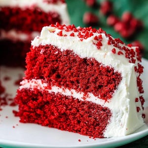 The Best Red Velvet Cake with Cream Cheese Frosting Printable Recipe PDF Download