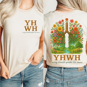 Every Breath Speak His Name | YHWH Lungs Christian T-Shirt | Yeshua Shirt | Spiritual Clothing | Lungs tree | Yahwe | Yahweh shirt | Breathe
