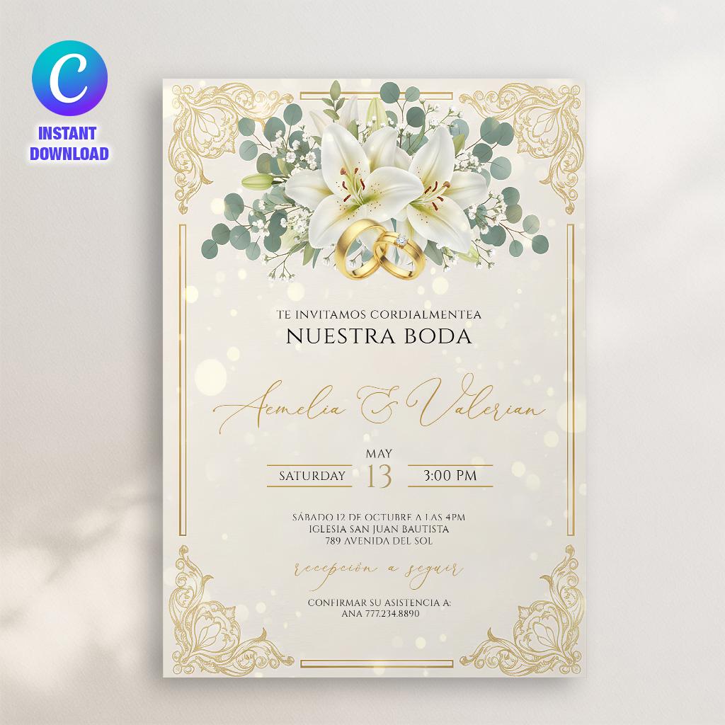 Invitaciones De Boda - Etsy, image size:1024x1024