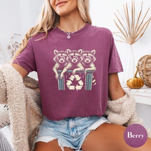 Funny Raccoon Comfort Colors T-shirt: Recycling Trash Panda Tee