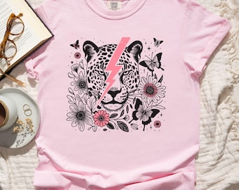 Leopard Graphic T-Shirt | Vintage Animal Print, Women's Oversized Tee