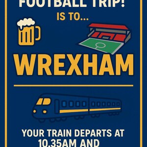 Mystery football trip for football lovers. Football gift for dad or husband. Groundhopper gift.