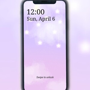 Dreamy Starry Night Phone Wallpaper | Aesthetic Digital Download