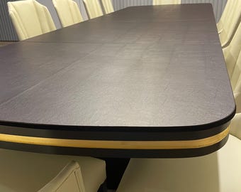 Custom Table Pad – Hand-Upholstered, Heat Resistant Dining Table Protector(includes 1 leaf)(up to 80” long)