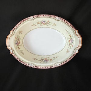 1952 Vintage Noritake Nippon Toki Kaisha 10.50”x7.75” Oval Serving Bowl