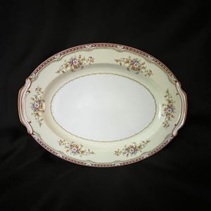 1952 Vintage Noritake Nippon Toki Kaisha 16.25”x12” Oval Serving Tray