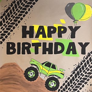 Striscione dipinto a mano - personalizzato - compleanno - laurea - commemorazione - fidanzamento - insegnante - decorazione per feste - sfondo - cartello per feste - striscione in carta Kraft