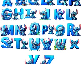 Stitch Alphabet PNG Set, Embroidery-Style Letters (Digital Download)