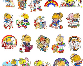 80-tals tecknad figur PNG-paket Retro Clipart (digital nedladdning)