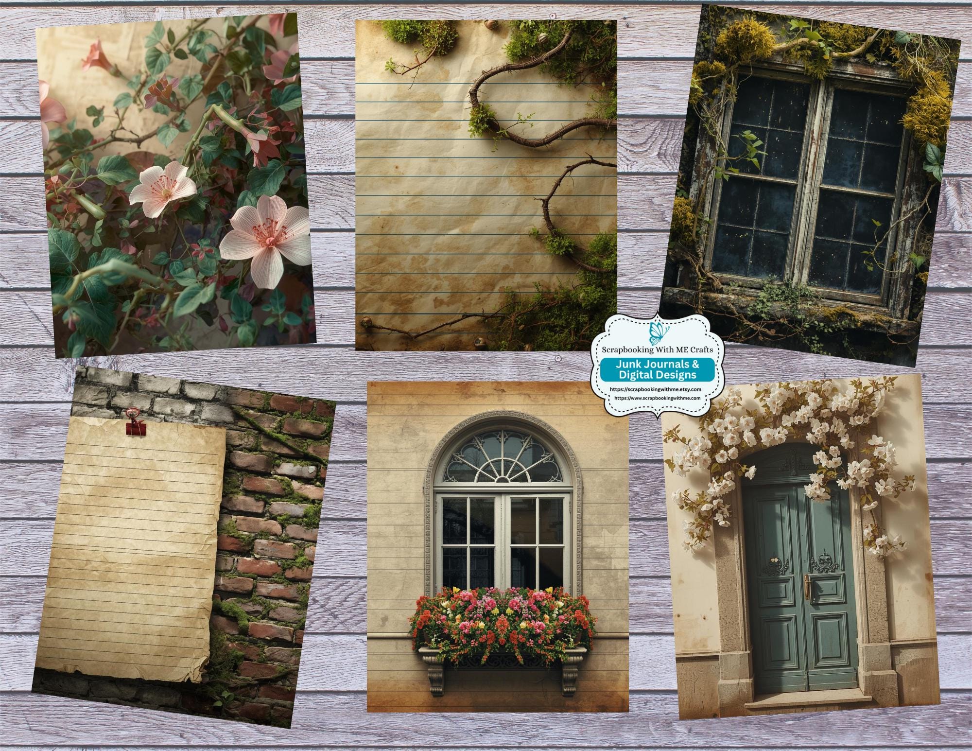 Secret Entrances Collection – Vintage Doors and Windows Journal Pages ...