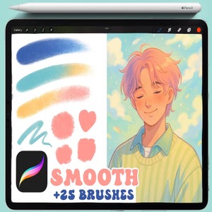 Anime Soft Style Brushes for Procreate, Sketch Art Cartoon, Soft Drawing Brushes, Character Brushes, Marker Brushes, Procreate brush set