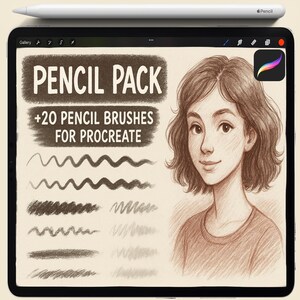 Pencil Procreate Brushes, Texture Brushes , Procreate Sketch Brushes, Soft Brush Set, lineart brushes, procreate inking, Painting Brushes