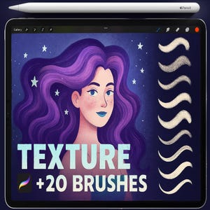 Procreate Texture brushes, Vintage Grunge & Distressed Texture, Painting Sketch Brushes, Pencil Procreate Brushes, Shading ink brush set