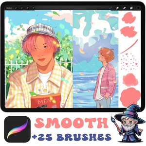 Anime Soft Style Brushes bundle for Procreate Sketch Art Cartoon, Soft Drawing Brushes, Character Brushes, Marker Brushes, Procreate brush