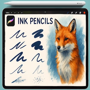 Procreate Ink Pencils, Sketch Brush Set, Lineart Procreate Brushes, iPad Bruhses, Digital Drawing Brushes, Character Sketching Fineliners